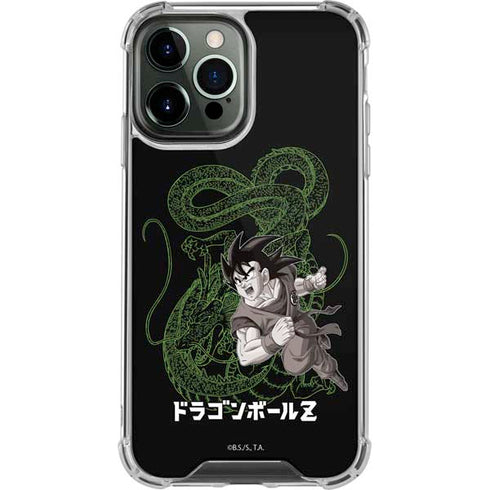 Dragon Ball Z Goku and Shenron iPhone 14 Pro Max Clear Case