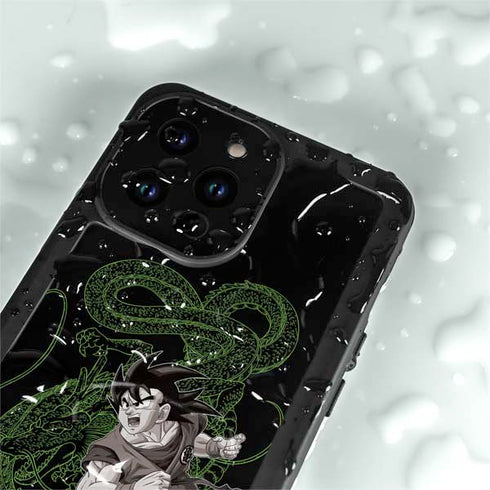 Dragon Ball Z Goku and Shenron iPhone 14 Pro Max Waterproof Case