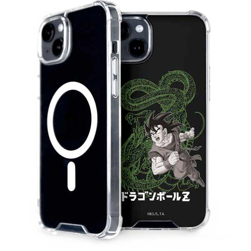 Dragon Ball Z Goku and Shenron iPhone 15 MagSafe Case