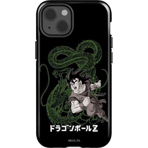 Dragon Ball Z Goku and Shenron iPhone 15 Plus Impact Case