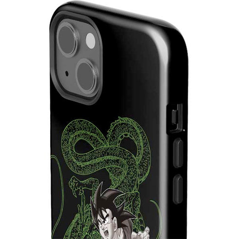Dragon Ball Z Goku and Shenron iPhone 15 Plus Impact Case