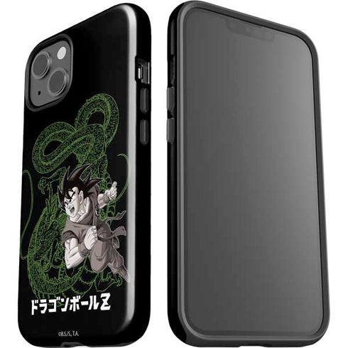 Dragon Ball Z Goku and Shenron iPhone 15 Plus Impact Case