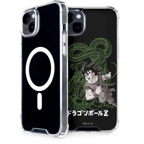 Dragon Ball Z Goku and Shenron iPhone 15 Plus MagSafe Case