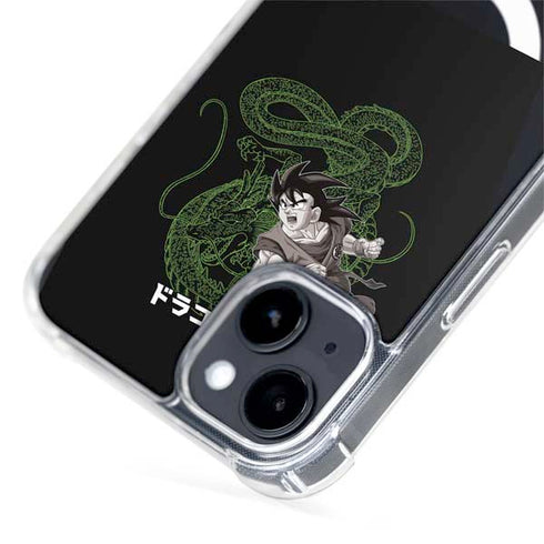 Dragon Ball Z Goku and Shenron iPhone 15 Plus MagSafe Case