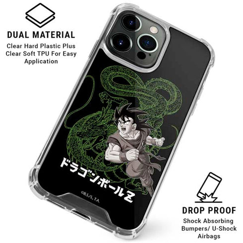 Dragon Ball Z Goku and Shenron iPhone 15 Pro Clear Case