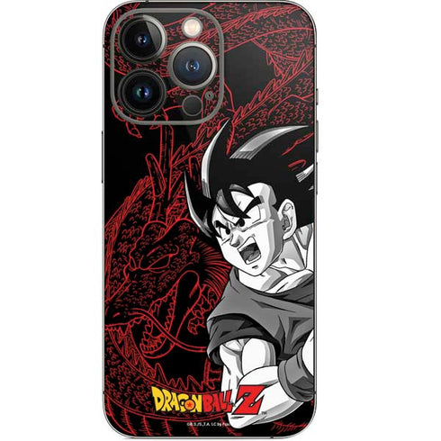 Dragon Ball Z Goku and Shenron iPhone 15 Pro Skin
