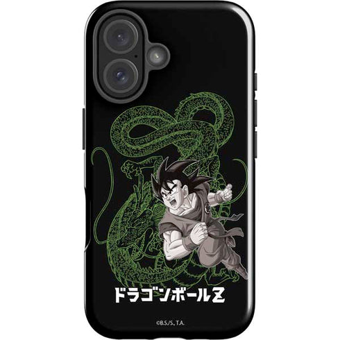 Dragon Ball Z Goku and Shenron iPhone 16 Plus Impact Case