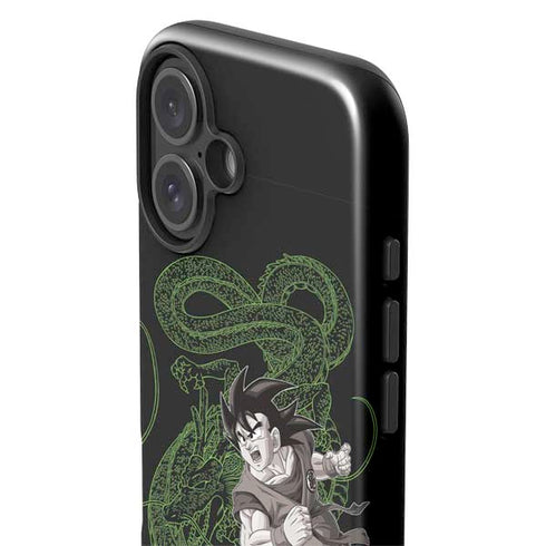 Dragon Ball Z Goku and Shenron iPhone 16 Plus Impact Case