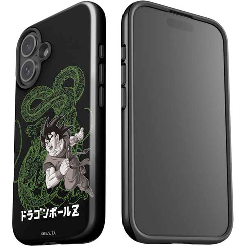 Dragon Ball Z Goku and Shenron iPhone 16 Plus Impact Case