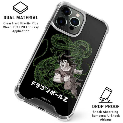 Dragon Ball Z Goku and Shenron iPhone 16 Pro Max Clear Case