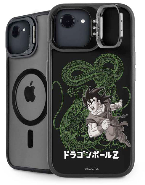 Dragon Ball Z Goku and Shenron iPhone 16e Kickstand Case