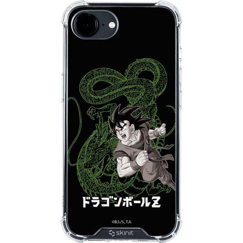 Dragon Ball Z Goku and Shenron iPhone 16e Clear Case