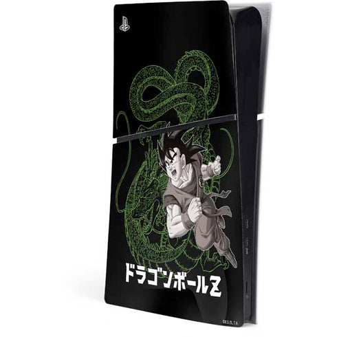 Dragon Ball Z Goku and Shenron PS5 Slim Digital Edition Console Skin
