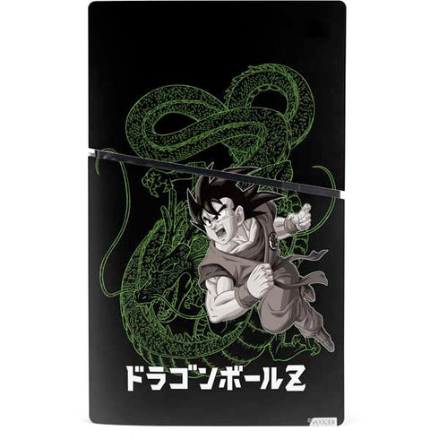 Dragon Ball Z Goku and Shenron PS5 Slim Digital Edition Console Skin
