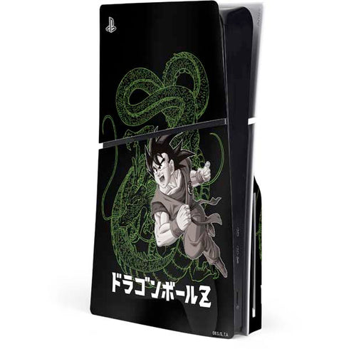 Dragon Ball Z Goku and Shenron PS5 Slim Disk Console Skin