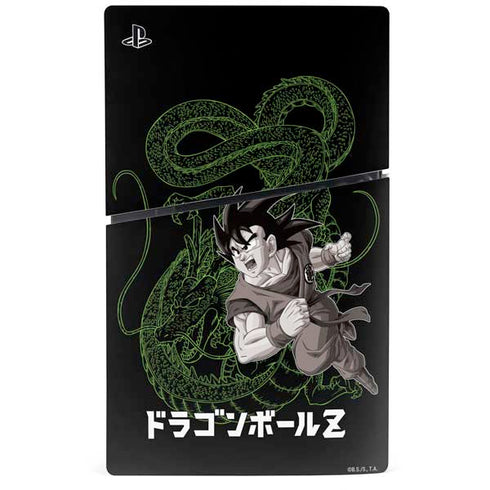 Dragon Ball Z Goku and Shenron PS5 Slim Disk Console Skin