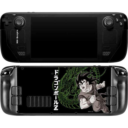 Dragon Ball Z Goku and Shenron Steam Deck Handheld Gaming Computer OLED Skin