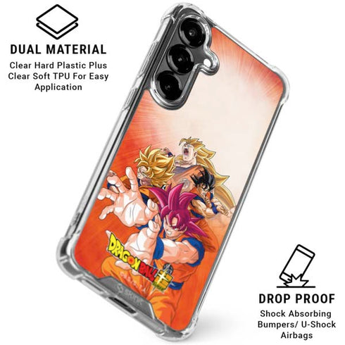 Dragon Ball Super Goku Evolution Galaxy S26 Clear Case