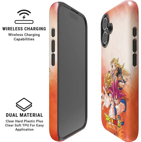 Dragon Ball Super Goku Evolution iPhone 16 Plus Magsafe Impact Case