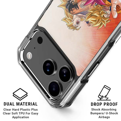 Dragon Ball Super Goku Evolution iPhone 18 Pro Clear Case