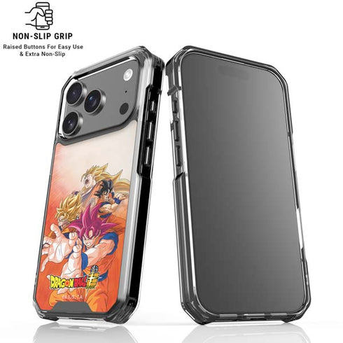 Dragon Ball Super Goku Evolution iPhone 18 Pro Clear Case