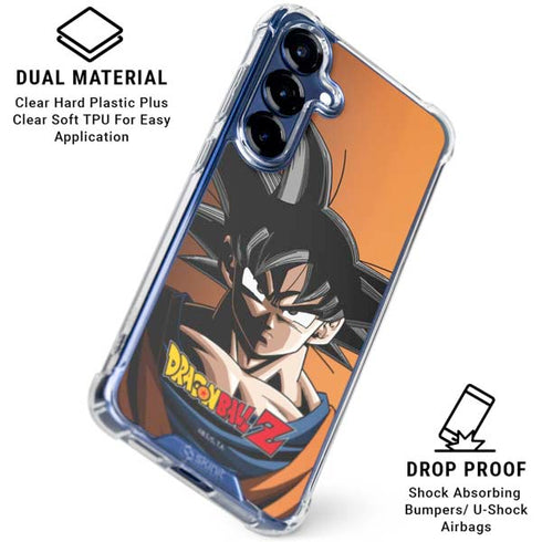 Dragon Ball Z Goku Portrait Galaxy S25 Plus Clear Case