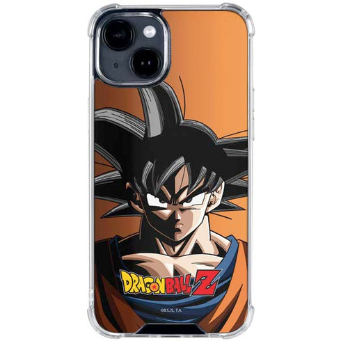 Dragon Ball Z Goku Portrait iPhone 14 Plus Clear Case