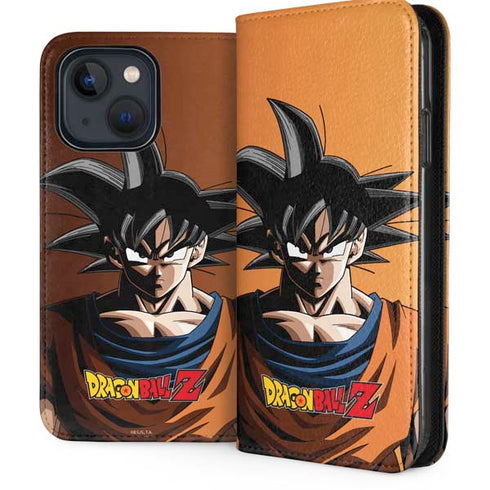 Dragon Ball Z Goku Portrait iPhone 15 Plus Folio Case