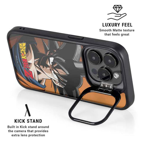 Dragon Ball Z Goku Portrait iPhone 15 Pro Kickstand Case