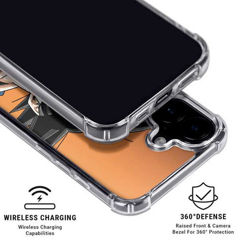 Dragon Ball Z Goku Portrait iPhone 16 Clear Case