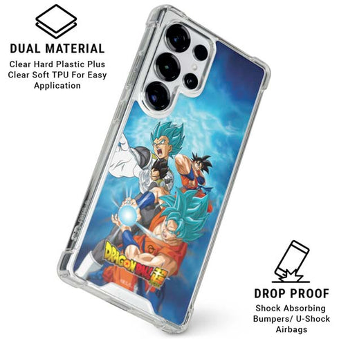 Dragon Ball Super Goku Vegeta Super Ball Galaxy S25 Ultra Clear Case
