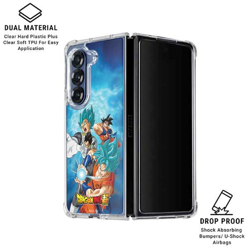 Dragon Ball Super Goku Vegeta Super Ball Galaxy Z Fold7 Clear Case