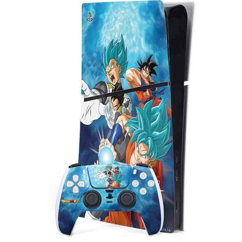 Dragon Ball Super Goku Vegeta Super Ball PS5 Slim Digital Edition Bundle Skin