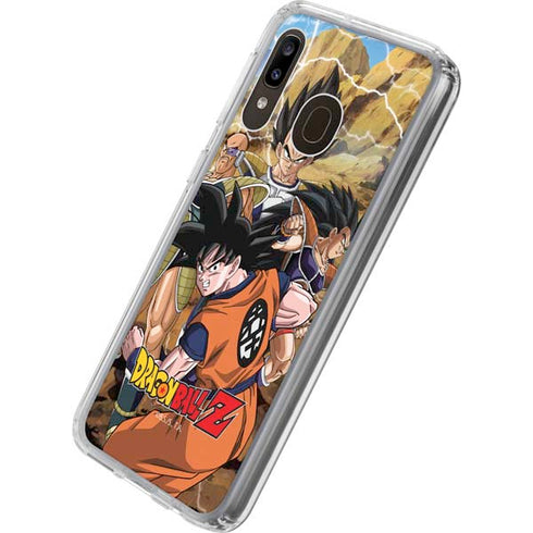 Dragon Ball Z Goku Versus Saiyans Galaxy A20 Clear Case