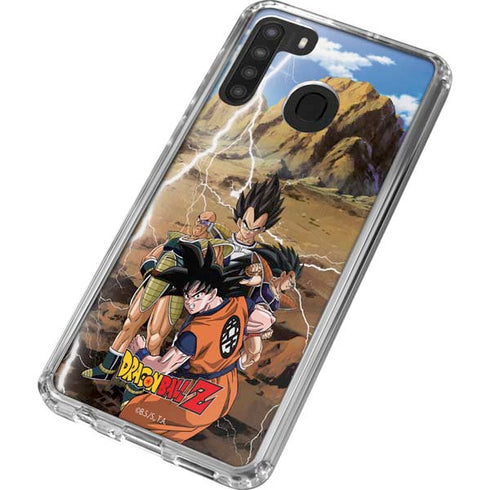 Dragon Ball Z Goku Versus Saiyans Galaxy A21 Clear Case