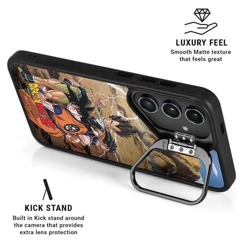 Dragon Ball Z Goku Versus Saiyans Galaxy S24 Plus Kickstand Case