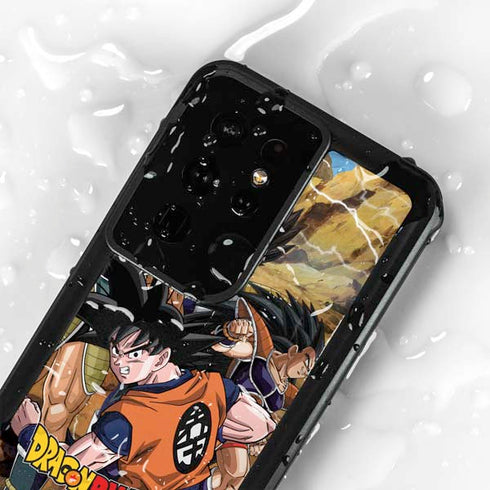 Dragon Ball Z Goku Versus Saiyans Galaxy S24 Ultra Waterproof Case