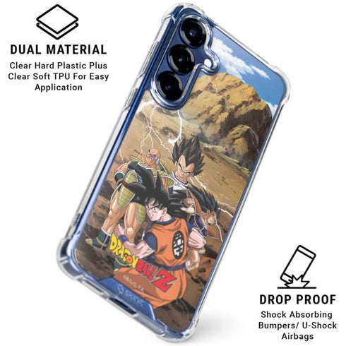 Dragon Ball Z Goku Versus Saiyans Galaxy S25 Plus Clear Case