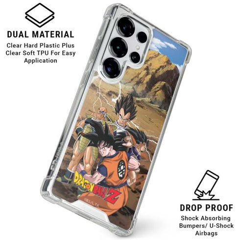 Dragon Ball Z Goku Versus Saiyans Galaxy S25 Ultra Clear Case