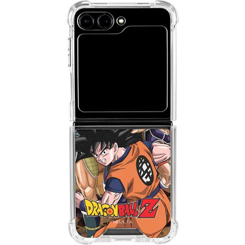 Dragon Ball Z Goku Versus Saiyans Galaxy Z Flip5 5G Clear Case