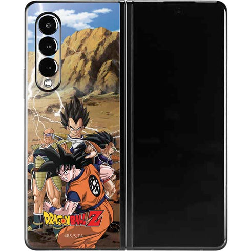 Dragon Ball Z Goku Versus Saiyans Galaxy Z Fold3 5G Skin