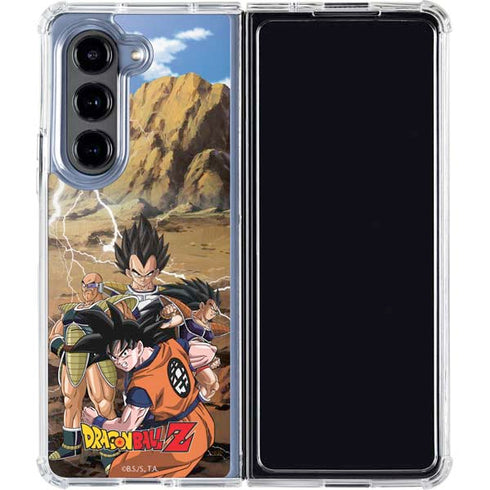 Dragon Ball Z Goku Versus Saiyans Galaxy Z Fold5 5G Clear Case