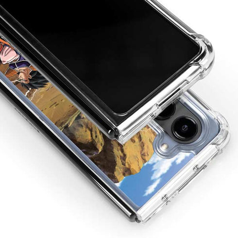 Dragon Ball Z Goku Versus Saiyans Galaxy Z Fold5 5G Clear Case