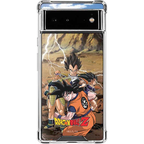 Dragon Ball Z Goku Versus Saiyans Google Pixel 6 Clear Case