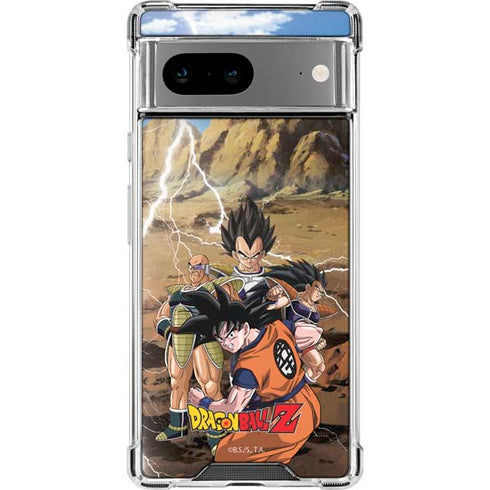 Dragon Ball Z Goku Versus Saiyans Google Pixel 8 Clear Case