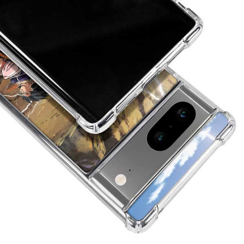 Dragon Ball Z Goku Versus Saiyans Google Pixel 8 Clear Case
