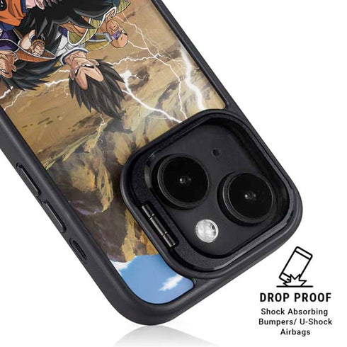 Dragon Ball Z Goku Versus Saiyans iPhone 14 Kickstand Case