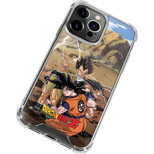 Dragon Ball Z Goku Versus Saiyans iPhone 14 Pro Clear Case
