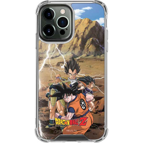 Dragon Ball Z Goku Versus Saiyans iPhone 14 Pro Max Clear Case