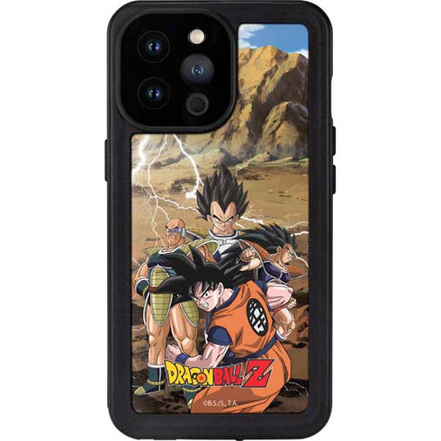Dragon Ball Z Goku Versus Saiyans iPhone 14 Pro Max Waterproof Case